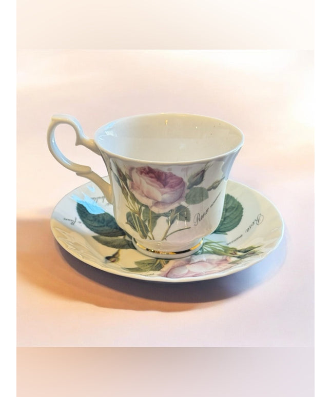 Redoute Roses Roy Kirkham Tea Cup & Saucer Set