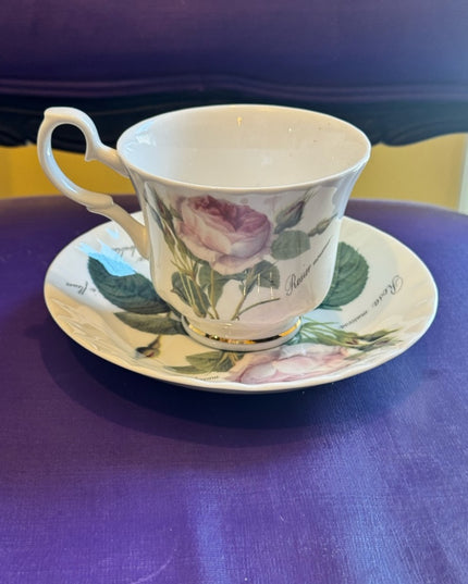 Redoute Roses Roy Kirkham Tea Cup & Saucer Set