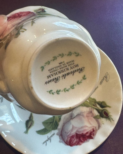 Redoute Roses Roy Kirkham Tea Cup & Saucer Set
