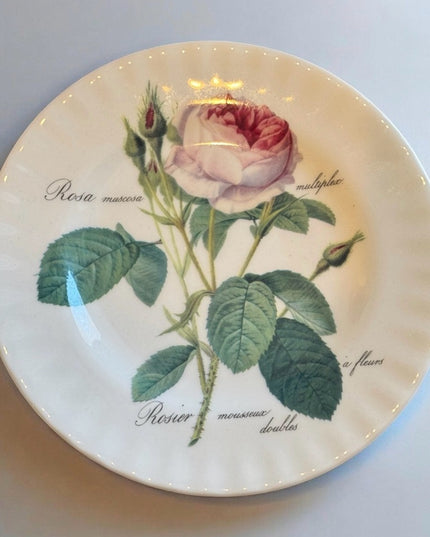 Retoute Roses Roy Kirkham Dessert Plate 8.25” LN