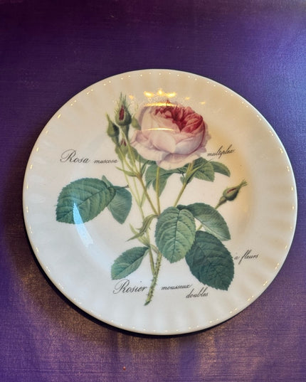 Retoute Roses Roy Kirkham Dessert Plate 8.25” LN