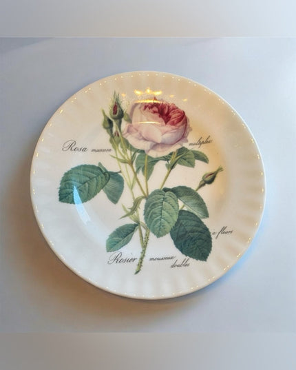 Retoute Roses Roy Kirkham Dessert Plate 8.25” LN
