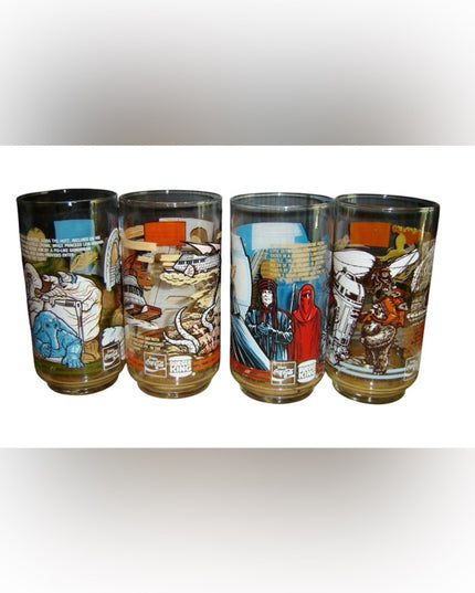 1983 Vintage Star Wars Complete Set Burger King Glasses x4 pcs