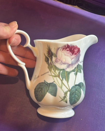 Redoute Roses Roy Kirkham Water Milk Jug 5”