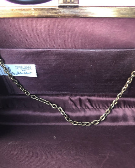 Vintage John Hort gold metalic evening wristlet