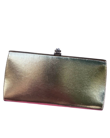 Vintage John Hort gold metalic evening wristlet