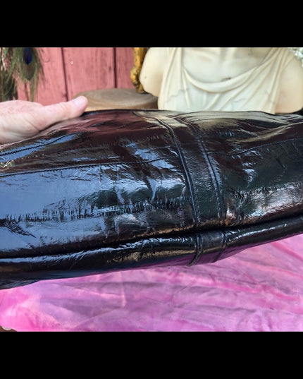 Awesome Black vintage EEL skin purse bag shoulder bag purse
