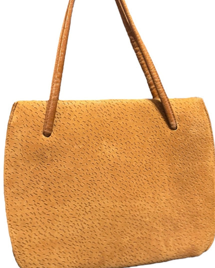 Elegant 1960s Lennox Bags Vintage Suede & leather fancy Tan Handbag