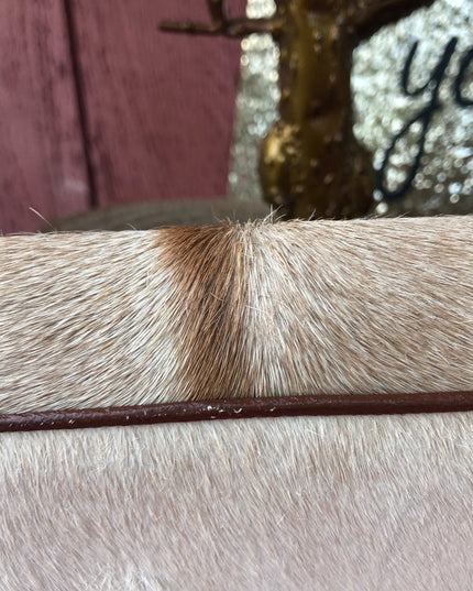 - Vintage 1960s Calf Hair Clutch purse leather