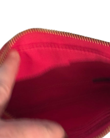 Fossil Red pebbled Leather Small Clutch