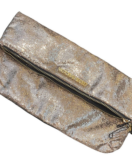 NWOT Victoria Secret gold sparkle glitter clutch