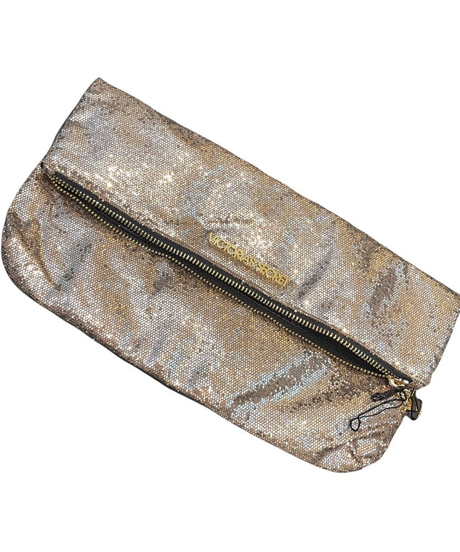 NWOT Victoria Secret gold sparkle glitter clutch