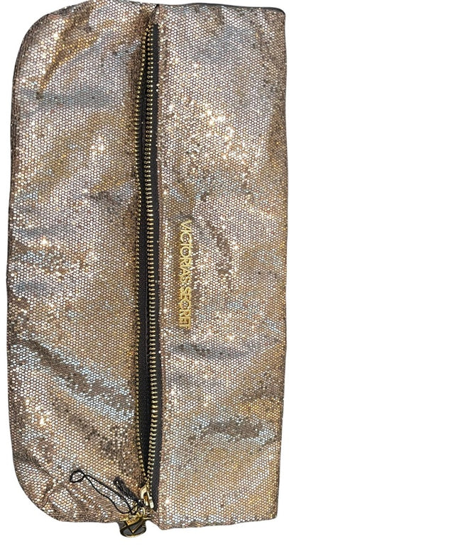 NWOT Victoria Secret gold sparkle glitter clutch