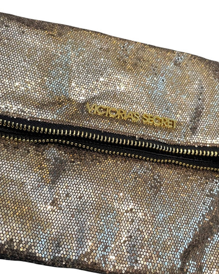 NWOT Victoria Secret gold sparkle glitter clutch