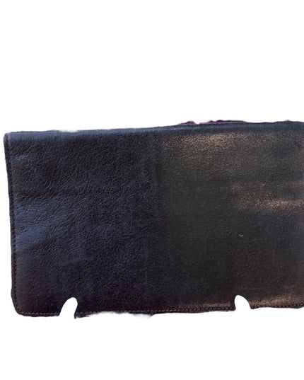 Vintage England black leather soft supple wallet