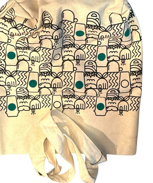 Starbucks Canvas Tote Bag with Abstract Design Shopper RARE