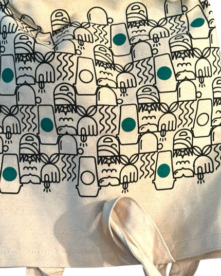Starbucks Canvas Tote Bag with Abstract Design Shopper RARE