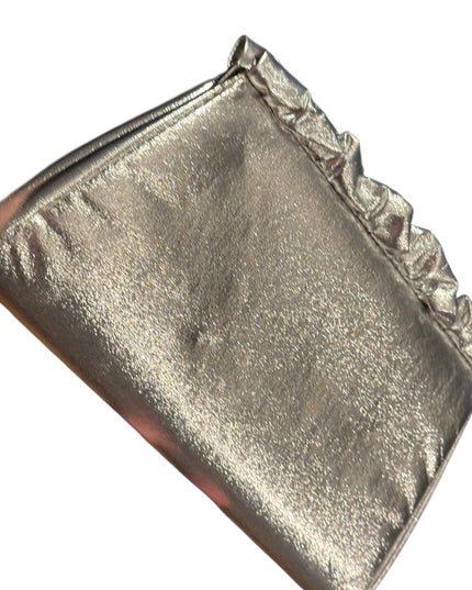 Elegant Vintage Silver Metalic Clutch Wristlet Party