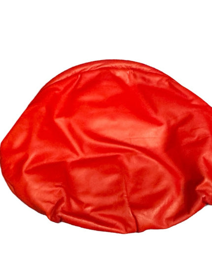 Vintage Red Leather Shoulder bag purse clutch with Heart Detail