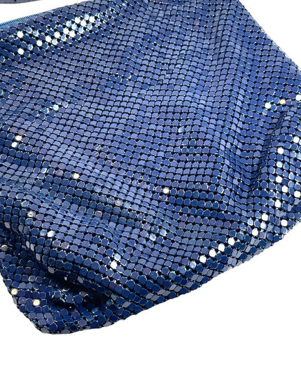 Vintage Whiting & Davis Nautical Sailor blue Chain mail metal mesh purse…
