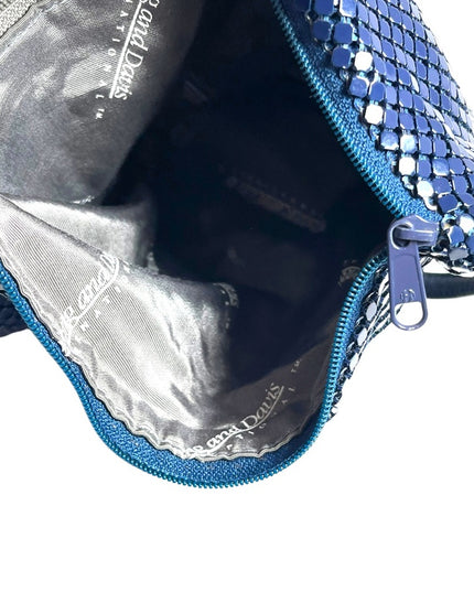 Vintage Whiting & Davis Nautical Sailor blue Chain mail metal mesh purse…