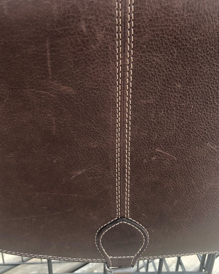 Vintage Italian made leather brown saddle bag Purse crossbody shoulder
