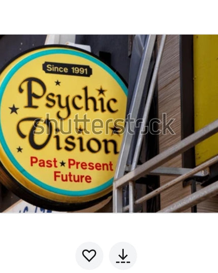 Vintage Out Door Store Display Psychic Vision Sign