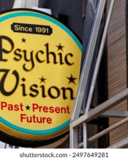 Vintage Out Door Store Display Psychic Vision Sign