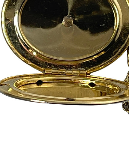 Vintage Large ceramic cameo gold locket