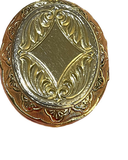Vintage 1960s Fragonard French Victorian Scene Large Cameo Locket gold finish